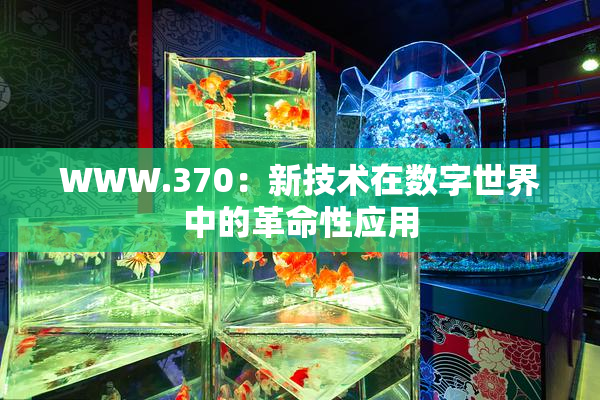 WWW.370：新技术在数字世界中的革命性应用