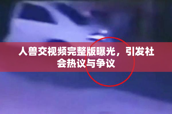 人兽交视频完整版曝光，引发社会热议与争议