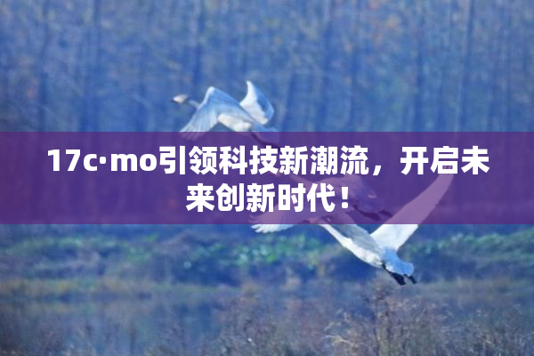 17c·mo引领科技新潮流，开启未来创新时代！