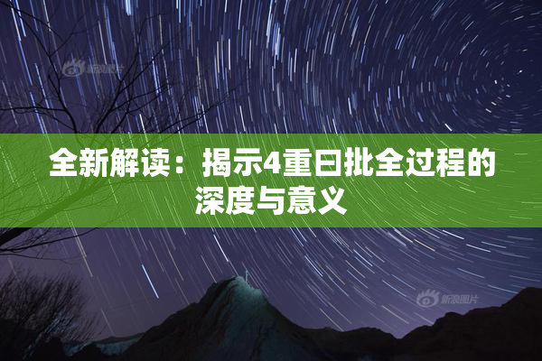 全新解读：揭示4重曰批全过程的深度与意义