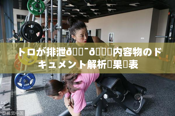 トロが排泄🔯👅内容物のドキュメント解析結果発表