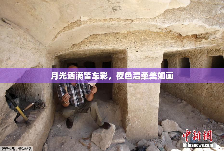 月光洒满皆车影，夜色温柔美如画