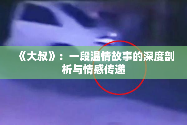《大叔》：一段温情故事的深度剖析与情感传递