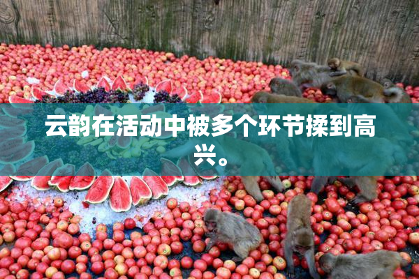 云韵在活动中被多个环节揉到高兴。