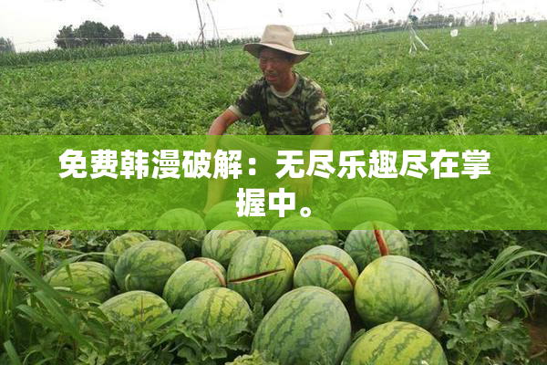 免费韩漫破解：无尽乐趣尽在掌握中。