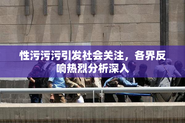 性污污污引发社会关注，各界反响热烈分析深入