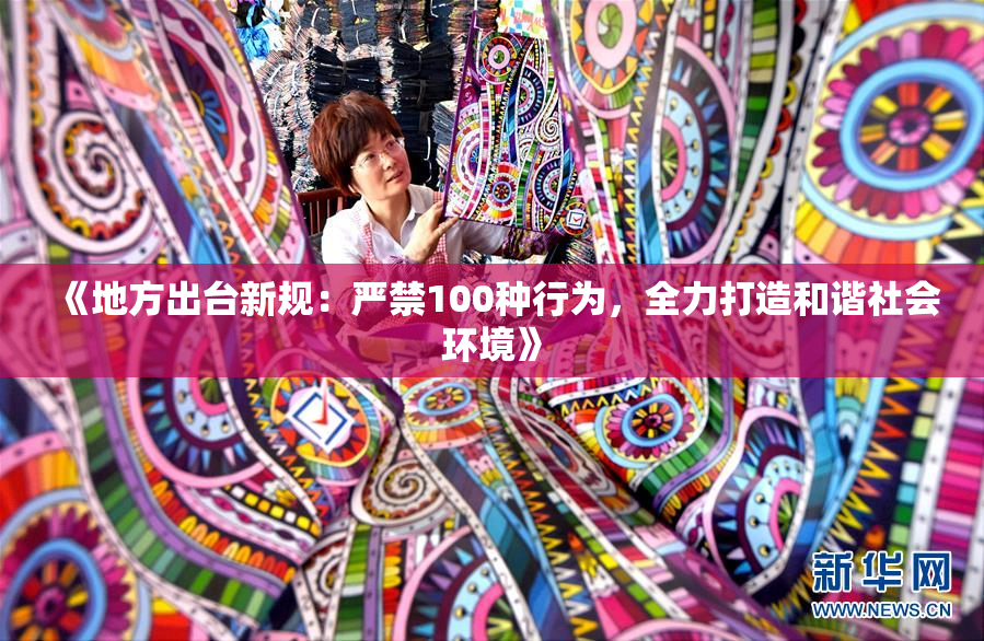 《地方出台新规：严禁100种行为，全力打造和谐社会环境》