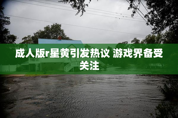 成人版r星黄引发热议 游戏界备受关注