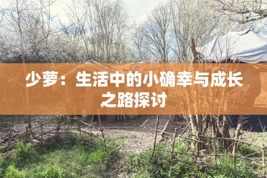 少萝：生活中的小确幸与成长之路探讨