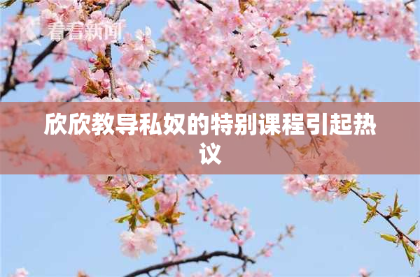 欣欣教导私奴的特别课程引起热议