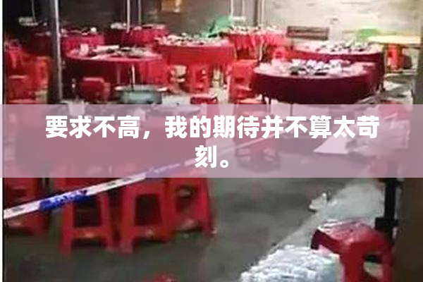 要求不高，我的期待并不算太苛刻。