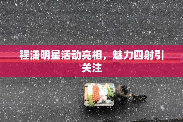 程潇明星活动亮相，魅力四射引关注