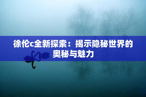 徐伦c全新探索：揭示隐秘世界的奥秘与魅力