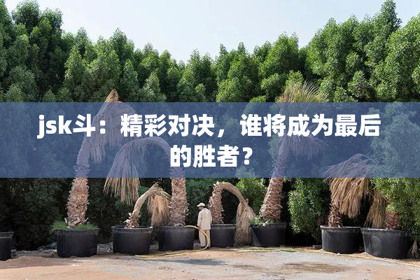 jsk斗：精彩对决，谁将成为最后的胜者？