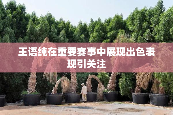 王语纯在重要赛事中展现出色表现引关注