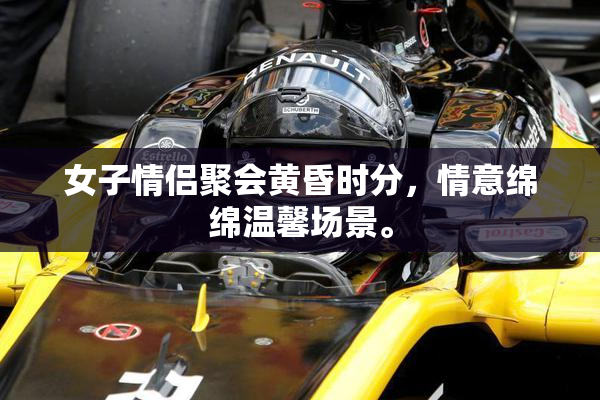 女子情侣聚会黄昏时分，情意绵绵温馨场景。