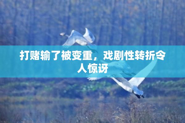 打赌输了被变重，戏剧性转折令人惊讶