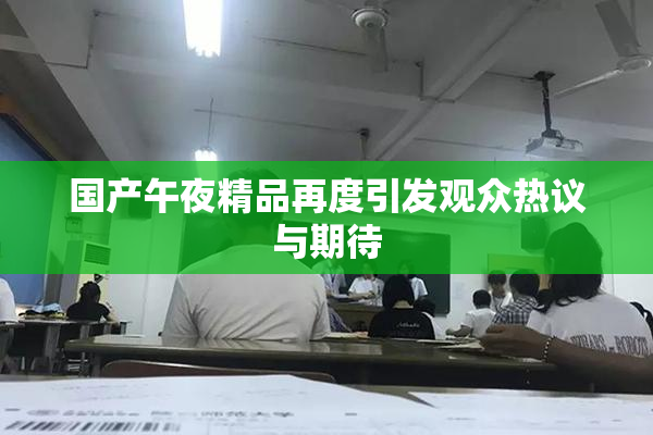 国产午夜精品再度引发观众热议与期待
