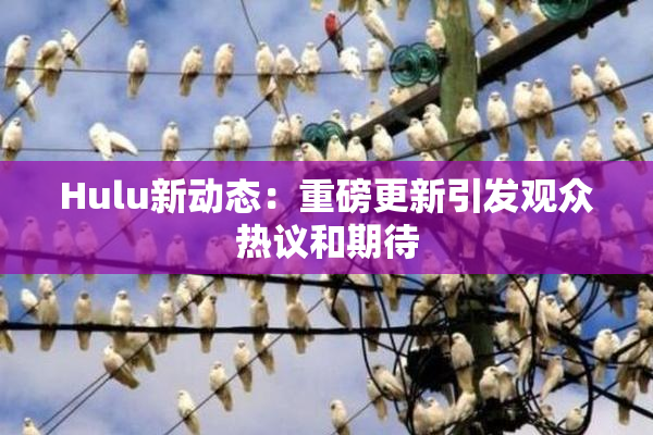 Hulu新动态：重磅更新引发观众热议和期待
