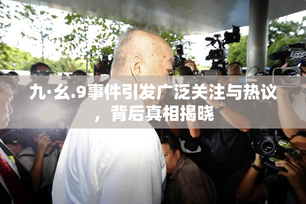 九·幺.9事件引发广泛关注与热议，背后真相揭晓