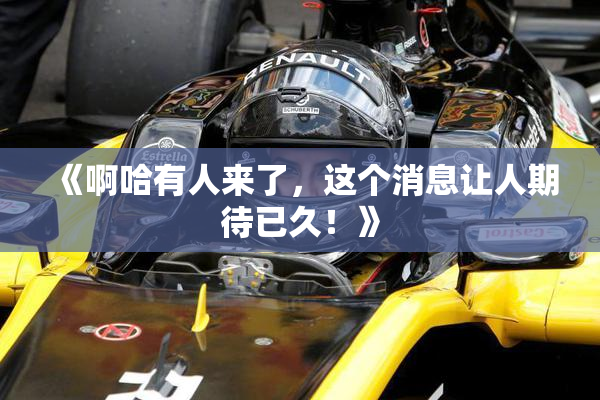 《啊哈有人来了，这个消息让人期待已久！》
