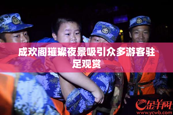 成欢阁璀璨夜景吸引众多游客驻足观赏