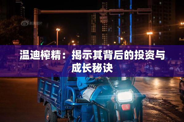 温迪榨精：揭示其背后的投资与成长秘诀
