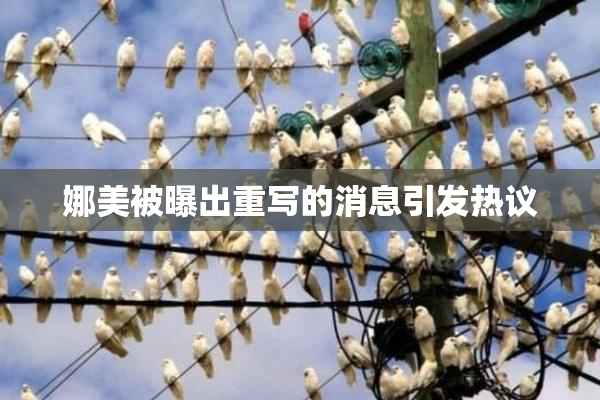 娜美被曝出重写的消息引发热议