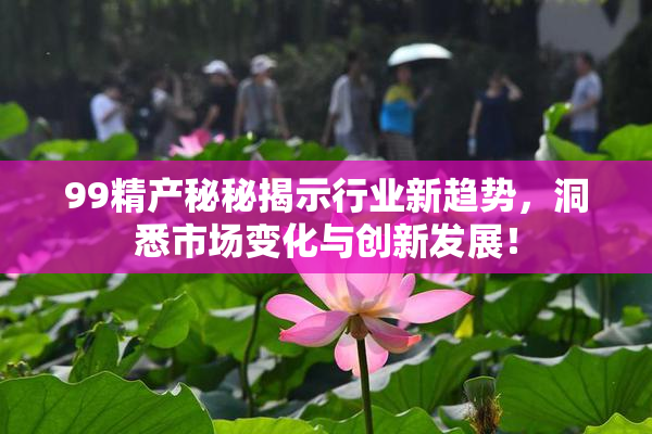 99精产秘秘揭示行业新趋势，洞悉市场变化与创新发展！