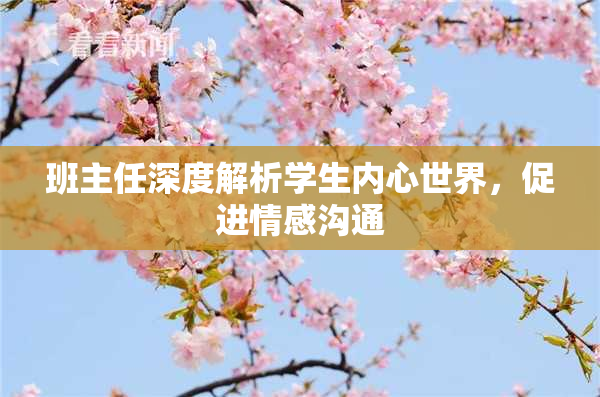 班主任深度解析学生内心世界，促进情感沟通