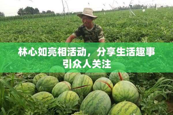 林心如亮相活动，分享生活趣事引众人关注