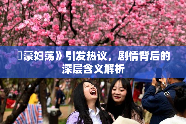 巜豪妇荡》引发热议，剧情背后的深层含义解析