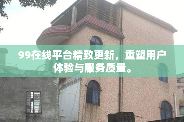 99在线平台精致更新，重塑用户体验与服务质量。
