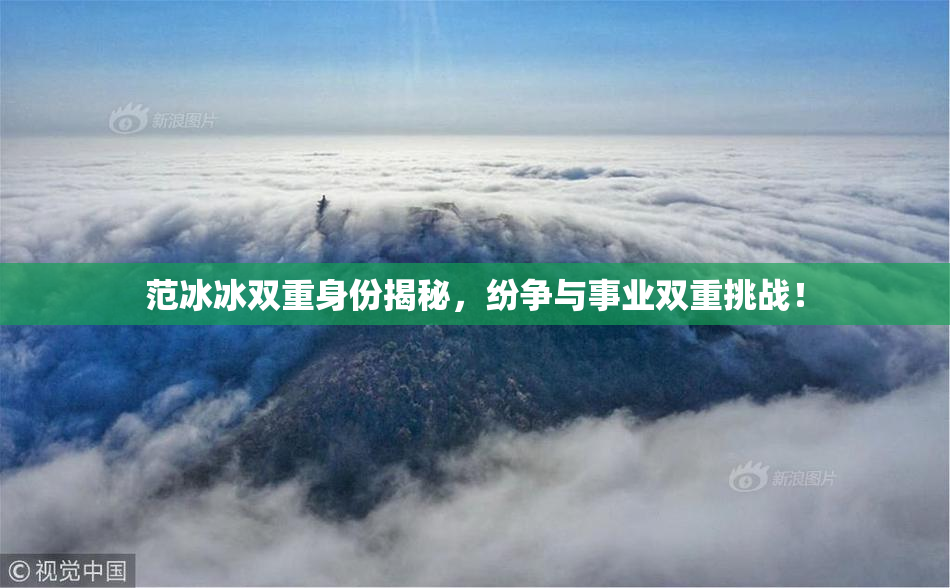 范冰冰双重身份揭秘，纷争与事业双重挑战！