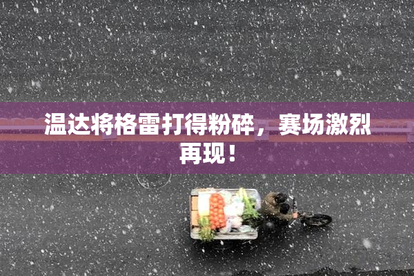 温达将格雷打得粉碎，赛场激烈再现！