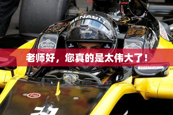 老师好，您真的是太伟大了！