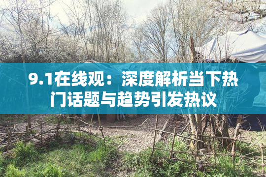 9.1在线观：深度解析当下热门话题与趋势引发热议