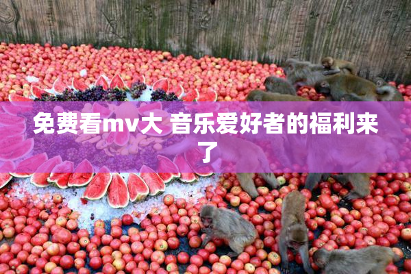 免费看mv大 音乐爱好者的福利来了