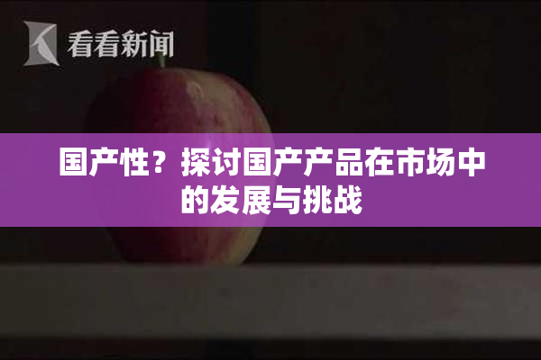 国产性？探讨国产产品在市场中的发展与挑战