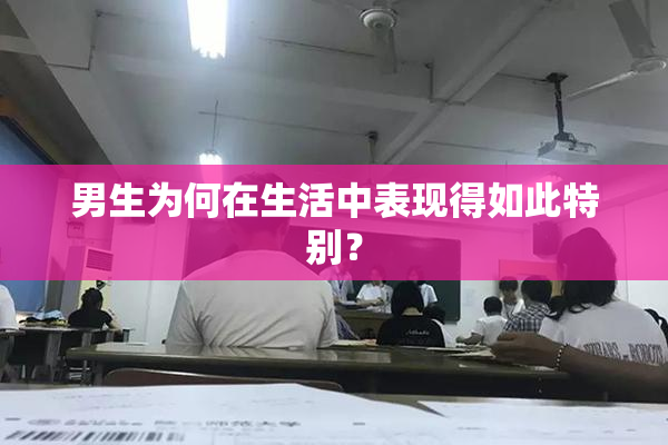 男生为何在生活中表现得如此特别？