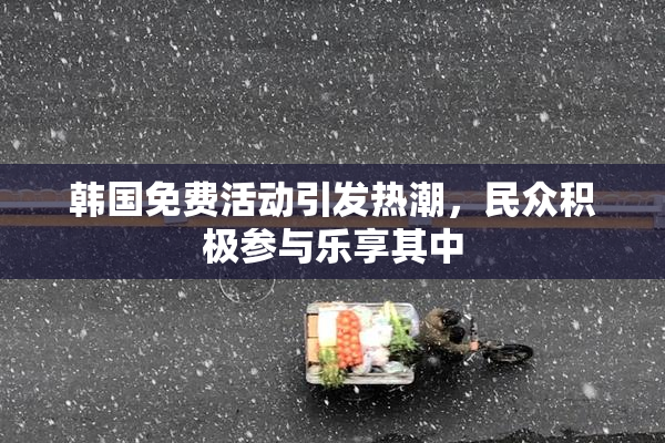 韩国免费活动引发热潮，民众积极参与乐享其中