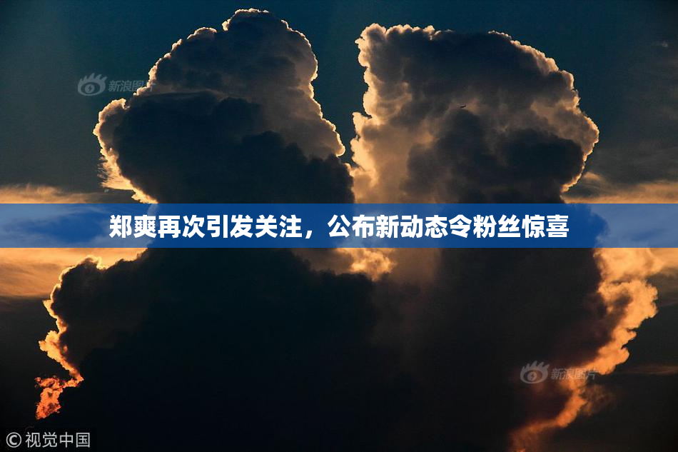 郑爽再次引发关注，公布新动态令粉丝惊喜