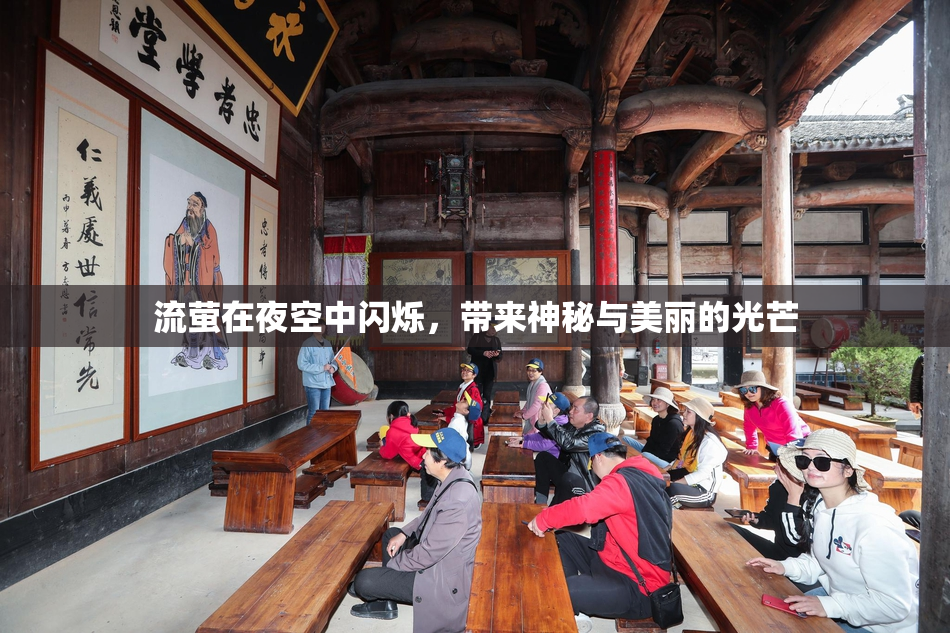 流萤在夜空中闪烁，带来神秘与美丽的光芒