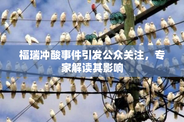 福瑞冲酸事件引发公众关注，专家解读其影响