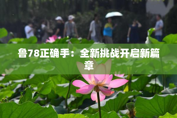鲁78正确手：全新挑战开启新篇章