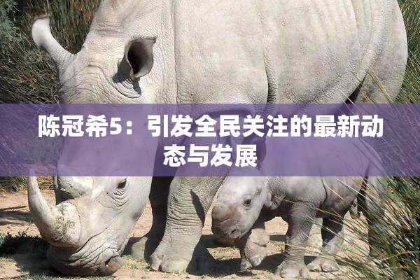 陈冠希5：引发全民关注的最新动态与发展