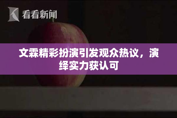 文霖精彩扮演引发观众热议，演绎实力获认可