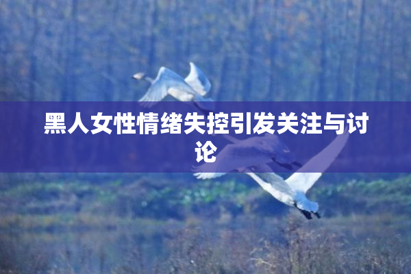 黑人女性情绪失控引发关注与讨论