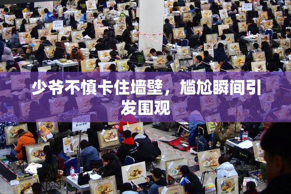 少爷不慎卡住墙壁，尴尬瞬间引发围观