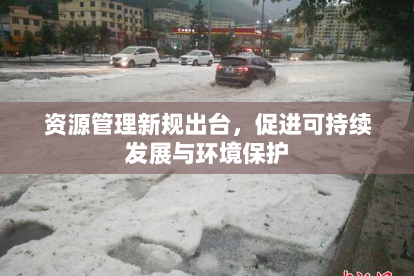 资源管理新规出台，促进可持续发展与环境保护